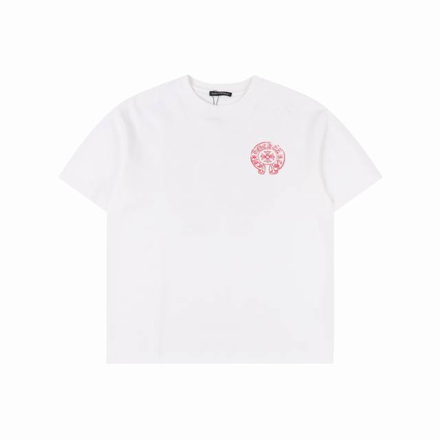 chrome Hearts 克罗心 马蹄十字架印花短袖 发泡印花 三标齐全 ，270克高克重全棉，黑白双色。手感超好，做工细致，厚度适中，男女同款。 颜色：黑