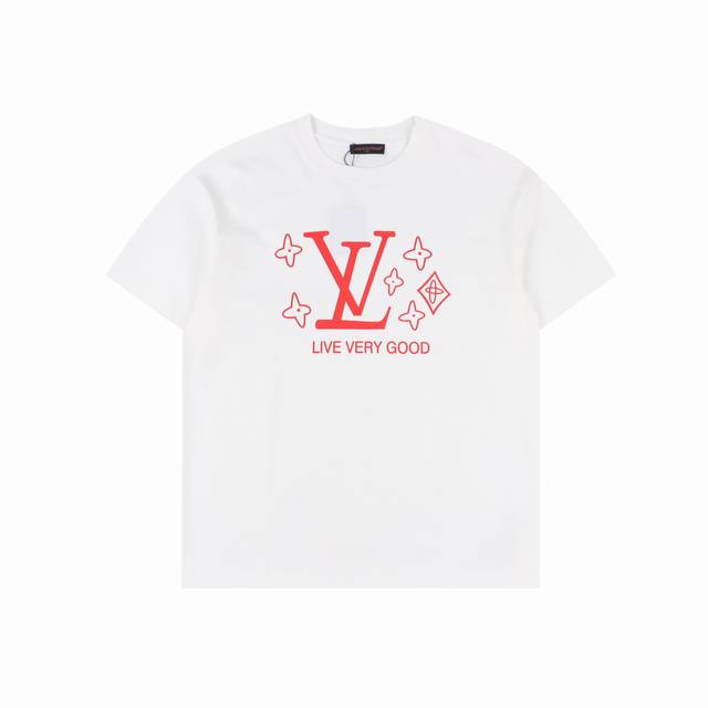 louis Vuitton 路易威登 红色Logo印花短袖T恤 材质:采用高版本280G双纱精梳棉 面料洗水 不缩水 手感软糯 上身舒服 工艺：采用进口颜料 前