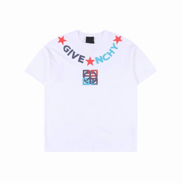 givenchy 纪梵希 25Ss 领口Logo字母发泡印花项链短袖T恤 面料采用高克重260G重精梳棉，定制1:1螺纹，面料舒适亲肤无异感， 制定染面料，纺织