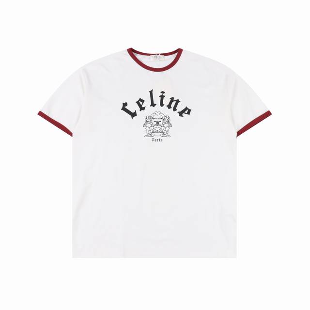 celine 塞琳 字母Logo短袖T恤 三标齐全 采用高端索罗娜布料，前幅采用进口印花图案 手感非常舒服 Os落肩版型，时尚又个性，超级百搭的一款！螺纹领口不
