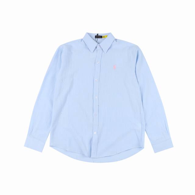 ralph Lauren 拉夫劳伦 24Fw 刺绣小标衬衫 拉夫劳伦春夏亚麻衬衫战马小标刺绣防晒外套，选用100%高支亚麻材质制作而成，面料手感细腻软糯，清爽的