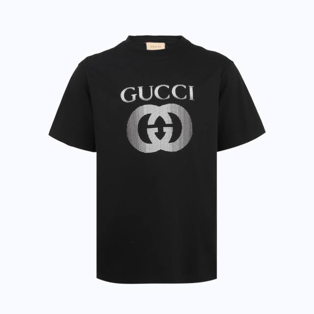 gucci 古驰 双Gg印花情侣款短袖T恤 情侣街拍的时尚款短Tee，炸街系列 经典再现的双Gg印花Logo设计，一目了然的品P价值直接输出 大Logo的设计款