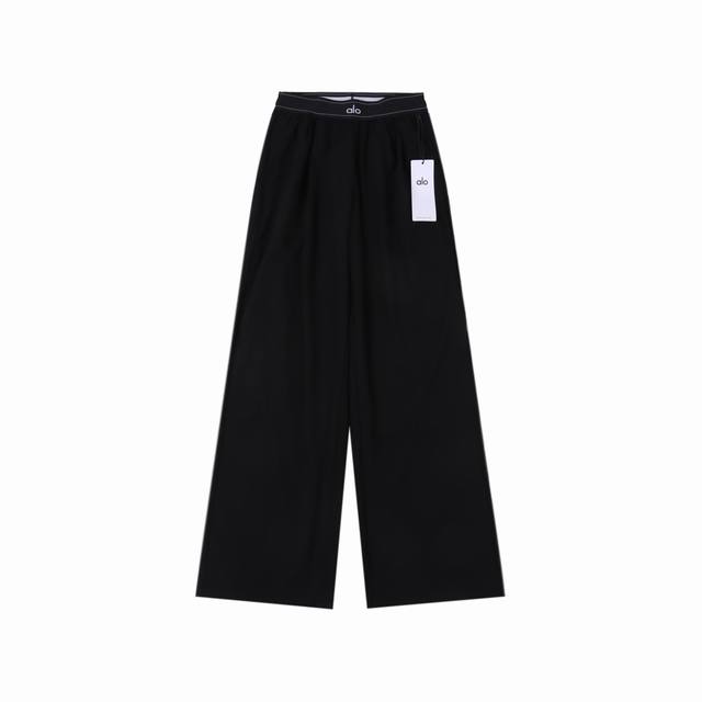 alo 织带腰带瑜伽长裤 购入原版定向开发原版一致纯棉复合面料 抗皱性垂坠感肉眼可见区分市场版 ，面料定染杂线炭灰色，区别纯灰深灰版本，配色非常洋气，定做宽腰头