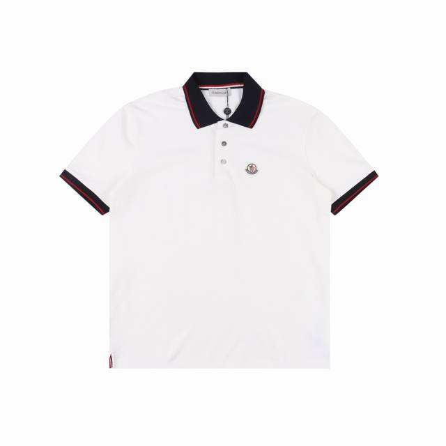 moncler 蒙口 胸口徽标刺绣短袖Polo衫 客供精仿棉打造珠地材质面料,夏季新款T恤翻领短袖Polo衫 专柜定制面料 透气舒适度高，细节无可挑剔， 胸口刺