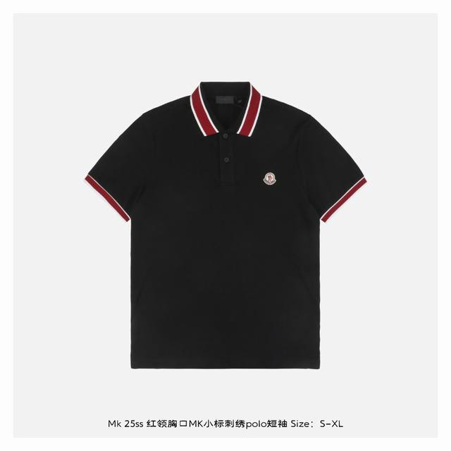 moncler 蒙口 25Ss 红领胸口Mk小标刺绣Polo短袖 纯棉珠地棉面料经典款Polo衫，经典系列，图案装饰让商务休闲风增添了经典的色彩，整体高级简单大