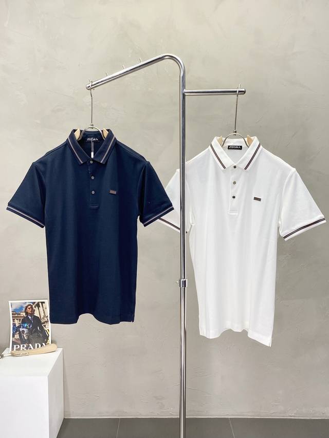 zegna杰尼亚独家专供新款原单男士休闲Polo短袖 高端定制 高端版本 时尚百搭爆款进口面料 手感超柔软细腻 穿着亲肤舒适 高端精品 代工厂P精细做工 上身非
