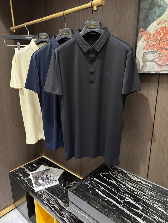 bur25S春夏新款商务休闲翻领短袖Polo，码数M-3Xl