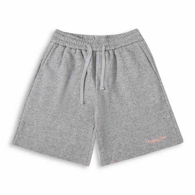 正确版高品质 D10R新款灰点起绒刺绣字母短裤套装 原版开模 耗时一个多月定织定染原版一致灰点纱线面料 与原版颜色几乎接近百分之98 原版一致纯棉起绒面料 Si