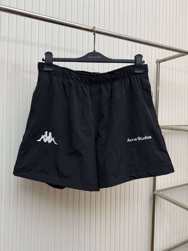 acne25Ss联名Kappa刺绣抽绳网眼短裤 Size：S M L