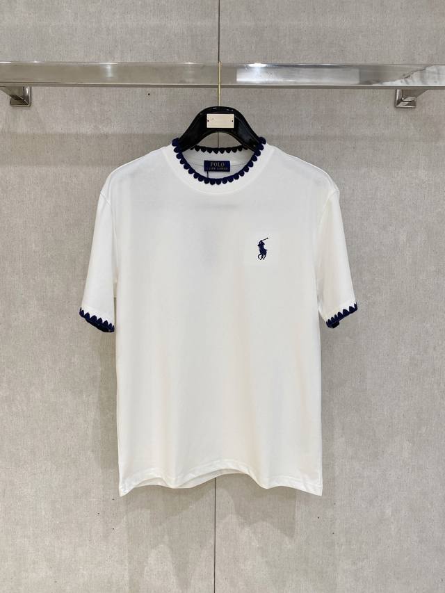 rl Polo 2025新款锯齿圆领T恤 袖口小马皮标 经典小马标刺绣的巧妙点缀承载了所有的吸睛点 码数：M-3Xl