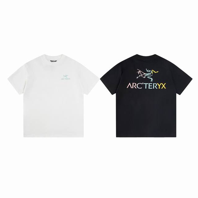 款M318 始祖鸟短袖 始祖鸟Arcteryx 鸟家潮牌 夏季新品双面印花圆领短袖T恤，后背彩色鸟印花图案，220G亲肤纯棉，舒适有型，胸前与后背品牌Logo标