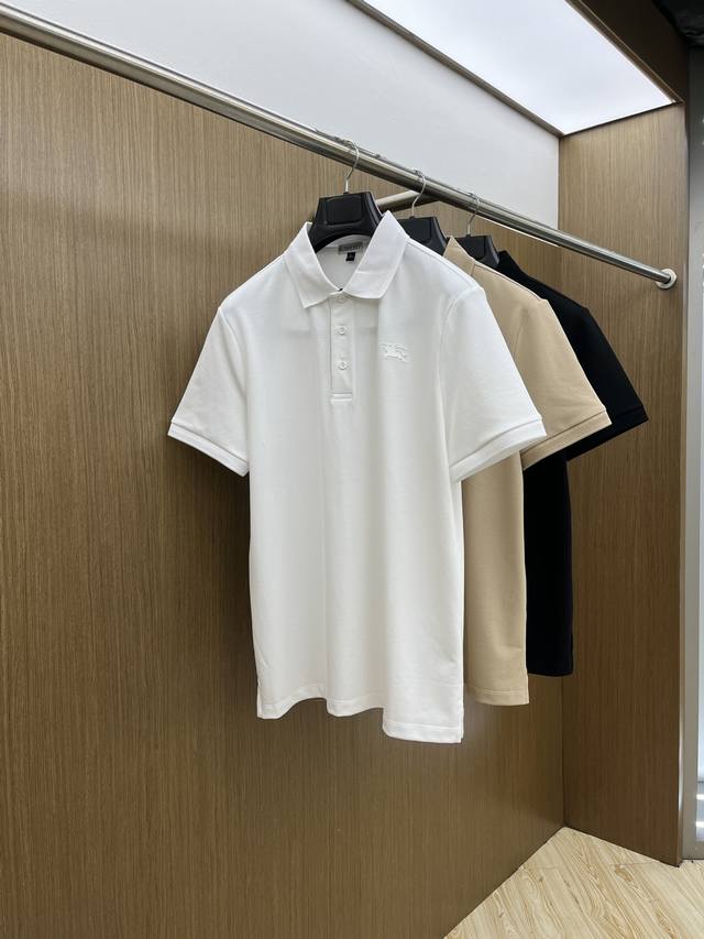新品 Bbr 2570新款男士翻领Polo衫短袖 进口面料呈现。轻盈柔软的面料经过成衣染色，营造出优雅纹理，原版定制 进口纱线色染 定制罗纹领口 一体撞色罗纹