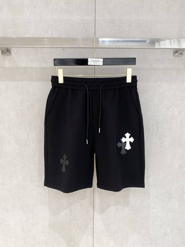 chrom*2025新款纯棉短裤 贴布工艺 码数：L-5Xl 偏小一码，相当于M-4Xl