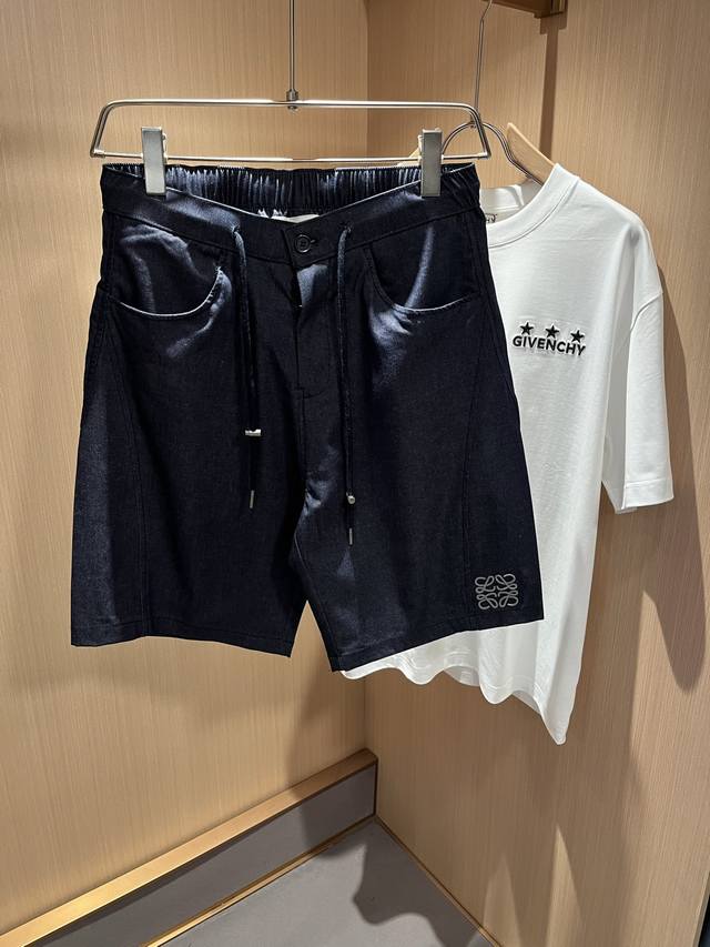 loe*We罗*威 2025春夏新款男女同款休闲短裤，意大利原厂订单渠道，极具个性高级风，标志Logo刺绣工艺设计！宽松阔版型打造，情侣款纯棉休闲短裤！！定制原