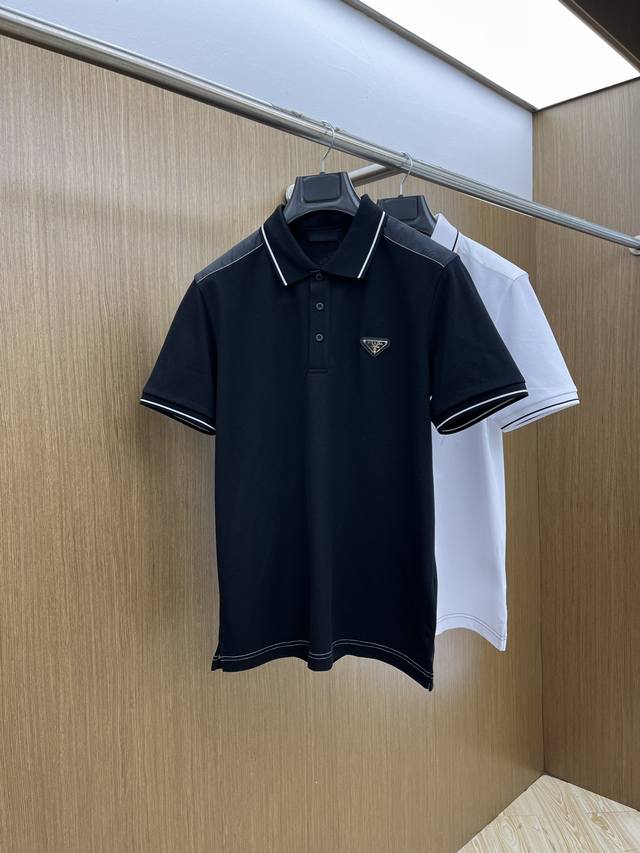 新品 Pd2540Ss夏季新款 Logo男士翻领Polo衫！经典商务男款，高端男装的天花板级别的商务男款！简约时尚大气不失优雅，单穿内搭体面过人，品质控 细节控