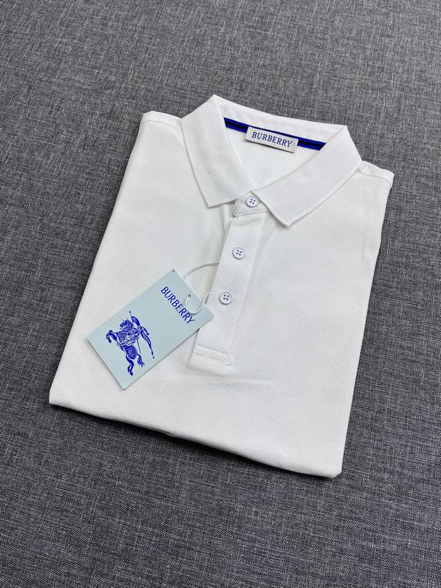bur 巴宝莉格纹世家时装款男士珠地棉马球Polo衫，贸易公司洋行货，高端意大利原厂出品，纯正血统品质，25年春夏新品，高颜值热卖单品！！ 极符合B家族美学基调