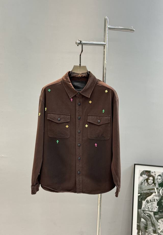 chrome Hearts*克罗心25S新品牛仔外套！男女同款！克罗心标识绣花设计.满身立体原版五金.色彩搭配潮人必备款推荐.定制水洗面料，舒适柔软.适中的重量
