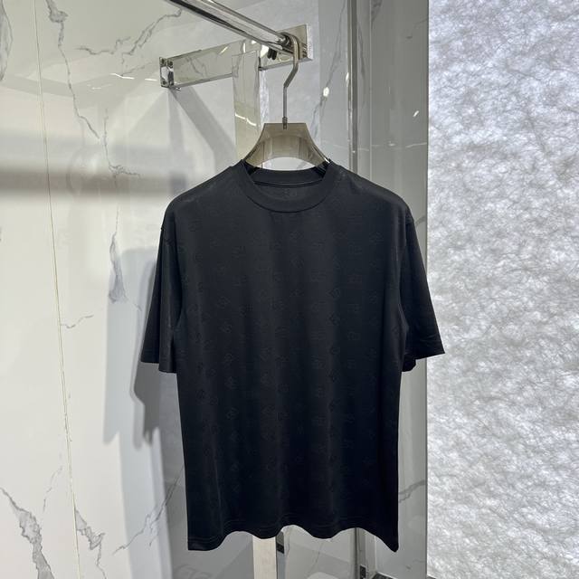 dg提花圆领T恤 颜色:黑 白 码数:M~3Xl