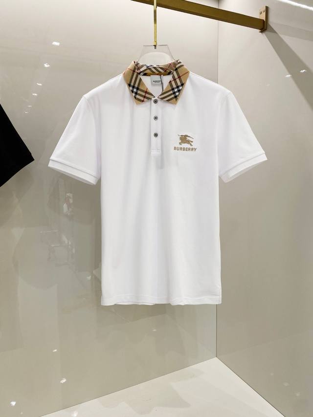 巴宝莉 2025Ss夏季新款 Logo男士翻领Polo衫！经典商务男款，高端男装的天花板级别的商务男款！简约时尚大气不失优雅，单穿内搭体面过人，品质控 细节控的