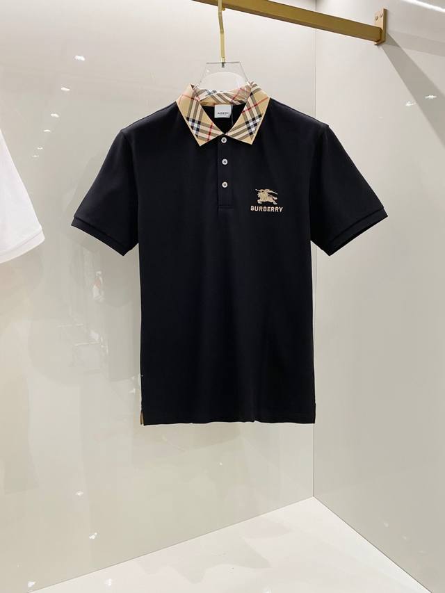 巴宝莉 2025Ss夏季新款 Logo男士翻领Polo衫！经典商务男款，高端男装的天花板级别的商务男款！简约时尚大气不失优雅，单穿内搭体面过人，品质控 细节控的