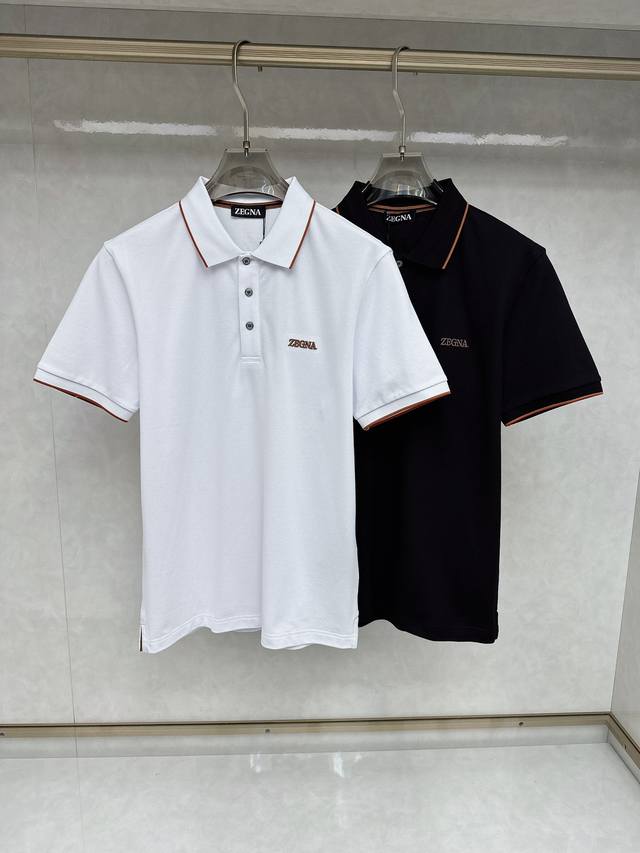 杰尼亚 2025Ss夏季新款 Logo男士翻领Polo衫！经典商务男款，高端男装的天花板级别的商务男款！简约时尚大气不失优雅，单穿内搭体面过人，品质控 细节控的