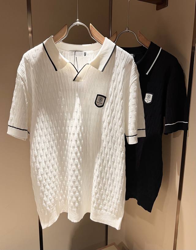 bc-Brunello Cucineli 2025春夏新款男士短袖伊力特针织Polo衫，众多明星都爱穿的时尚百搭单品！胸前Logo超级好看,喜欢经典简约的朋友,