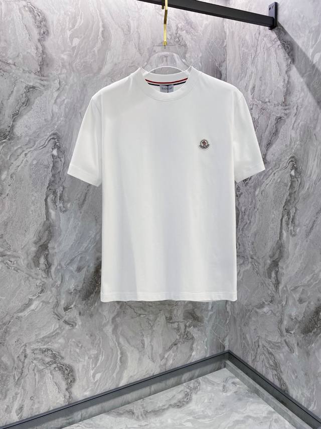 蒙口 2025夏装新款男女同款短袖T恤，！定制专属纯棉面料，定制原版工艺螺纹，胸前重工字母Logo工艺设计！简约大方，从容百搭，档次极高，完美融入时尚还有风情感
