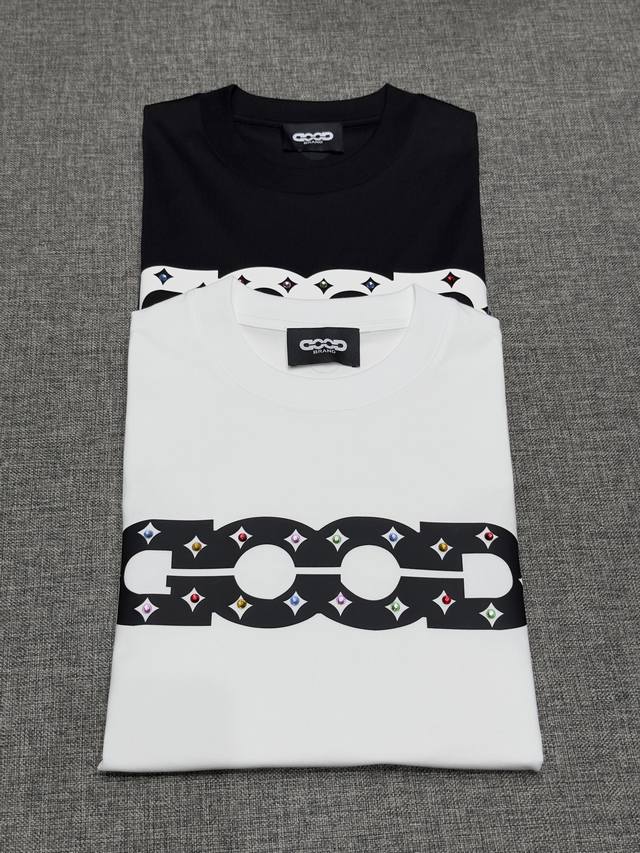 新品 Good家族男士时装款圆领短袖T恤，顶级贸易公司货，纯正血统品质，25年春夏新品，超火爆人气单品！ 客供埃及进口顶级面料，甄选尼罗河区域光照极好的上等棉花