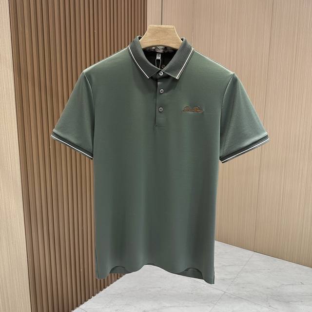 loro Piana 诺悠翩雅 经典时尚翻领 Polo衫短袖 贸易公司渠道订单，官网同步发售，简约大气，时尚百搭，品相更是无法挑剔更不易褪色彰显出别样的风味 码