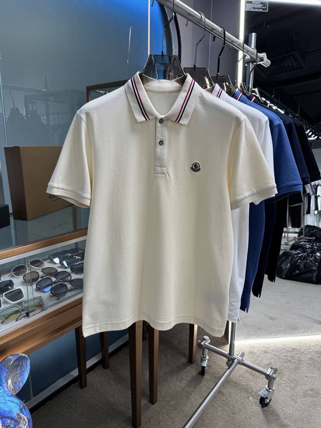 上新 25Ss M家 早春新款起脚中珠面料 Polo 原版定制 进口纱线色染 经典百搭 码数48-56