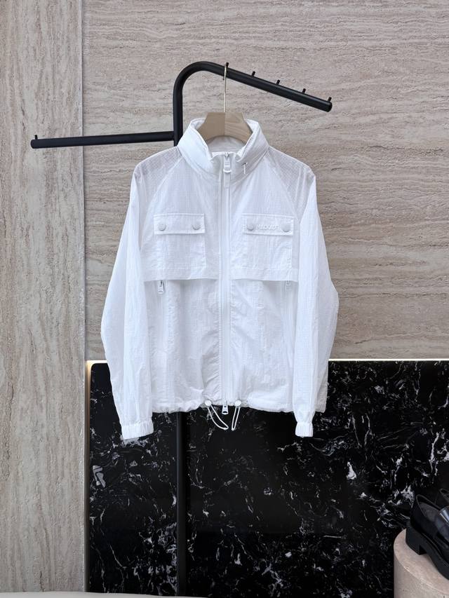 qgl017#新款外套 Mackage 透气舒适 长袖拉链款 防晒外套 白色 玫红色 蓝色 Sml