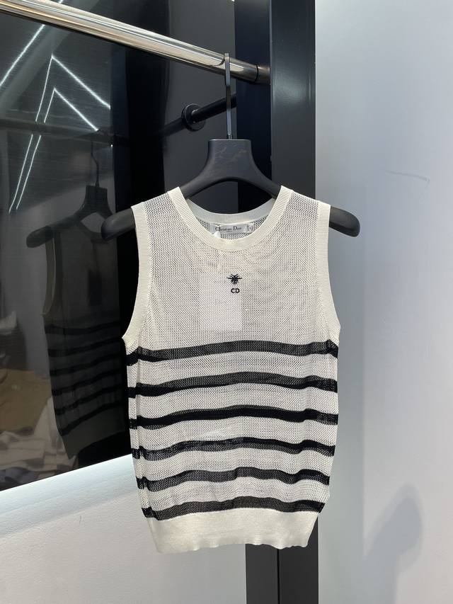 dior25Ss 2色超薄镂空针织背心 Sml