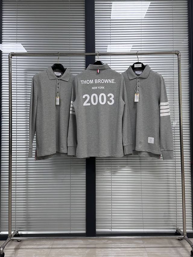 polo Tb20周年限定Polo 珠地棉面料 20周年纪念款 限定长袖Polo衫 定制螺纹 贝壳纽扣 男女通码 Size：1 2 3 4