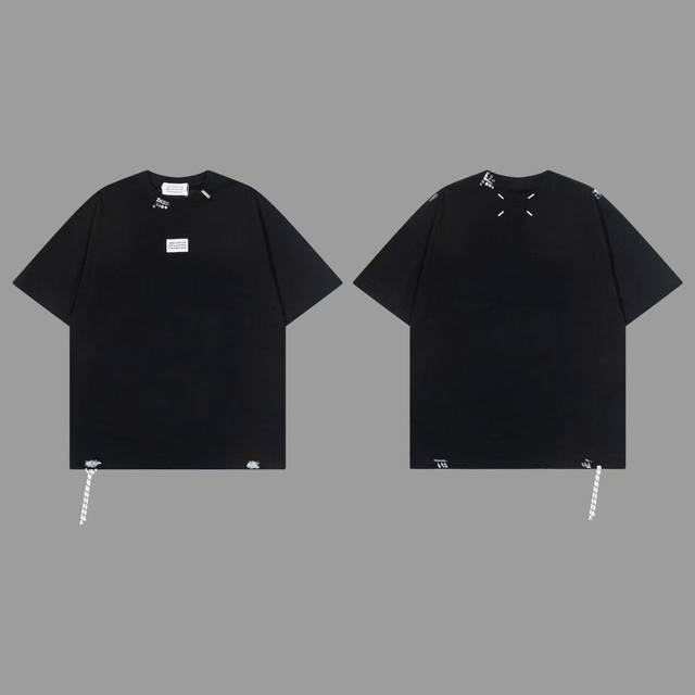 马吉拉 Maison Margiela Mm6 25春夏宽松阔版双纱短袖 定制五金Logo码数Xs S M L