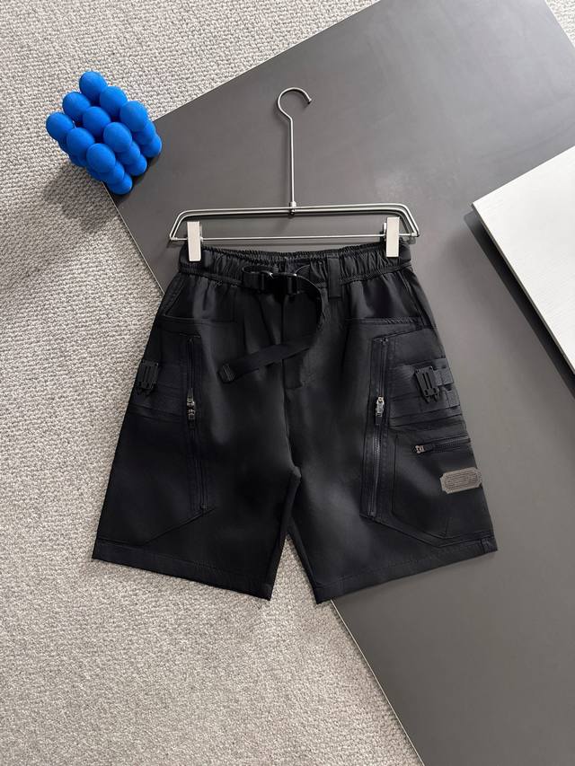 隔天出货 迪奥 重工设计机能工装2025年男夏季多口袋伞兵裤宽松运动五分裤潮流重工中裤 码数M-3Xl