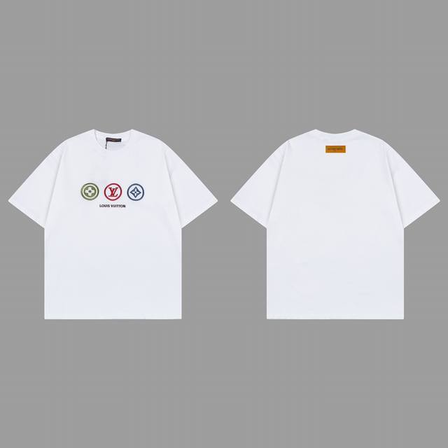 2025Ss Lv 路易威家 春夏短袖三花立体绣花 男女同款码数Xs S M L