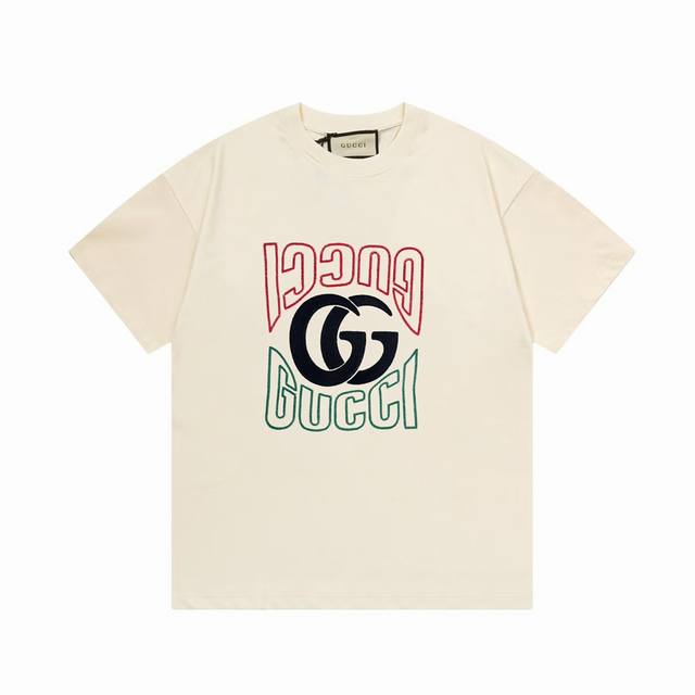 gucci古驰 2025春夏最新砖柜同步 时尚又个性 超级百搭 宽松版型男女都非常合适 人手必备款 工艺品 绣花 颜色: 黑色 杏色 码数：Xs、S、M、L 面