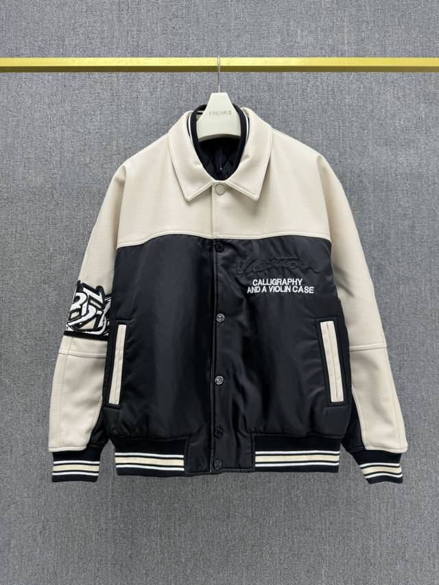 lv -Z， ,皮革锦纶束腰夹克 经典款 主面料：面料1：牛皮革； 面料2：100% 锦纶： 内衬1：100% 铜氨纤维；内衬2：100% 棉 本款束腰夹克重绎