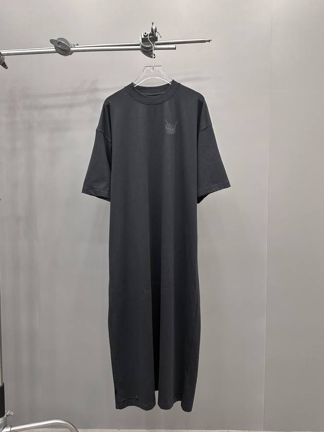 巴黎 ｜ 新款短袖连衣裙，成衣洗水吊磨工艺叠加前后闪粉印花，100%棉，尺码Sml