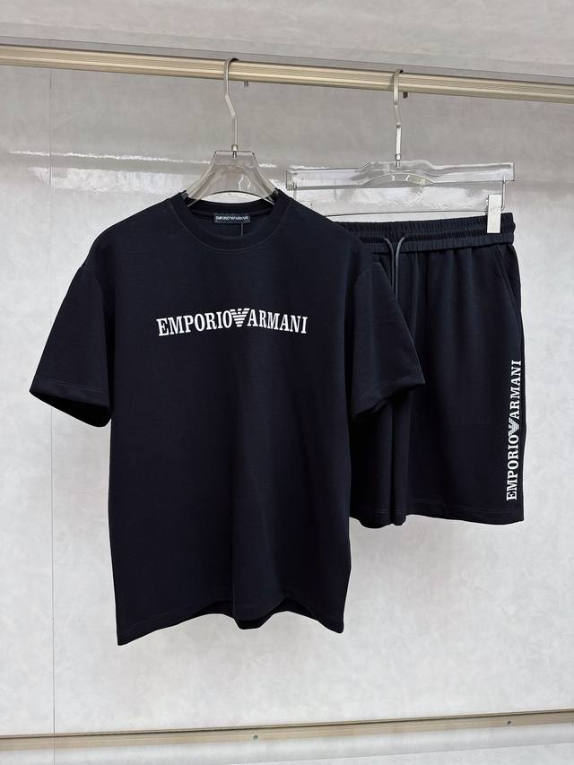 阿玛尼 2025Ss春夏新款短袖套装，男女同款。上身效果超赞，码数 M-3Xl