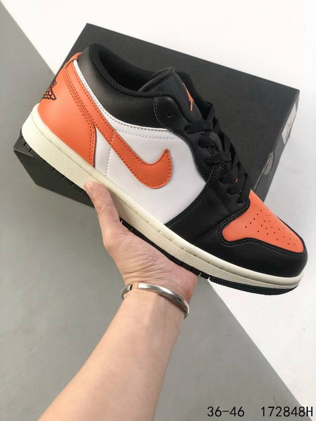 公司级带半码 乔丹Air Jordan 1 Low Aj1 Wh 乔1 低帮复古文化休闲运动篮球鞋 凭借出色的性能和吸睛的外观 Air Jordan直是风球场和