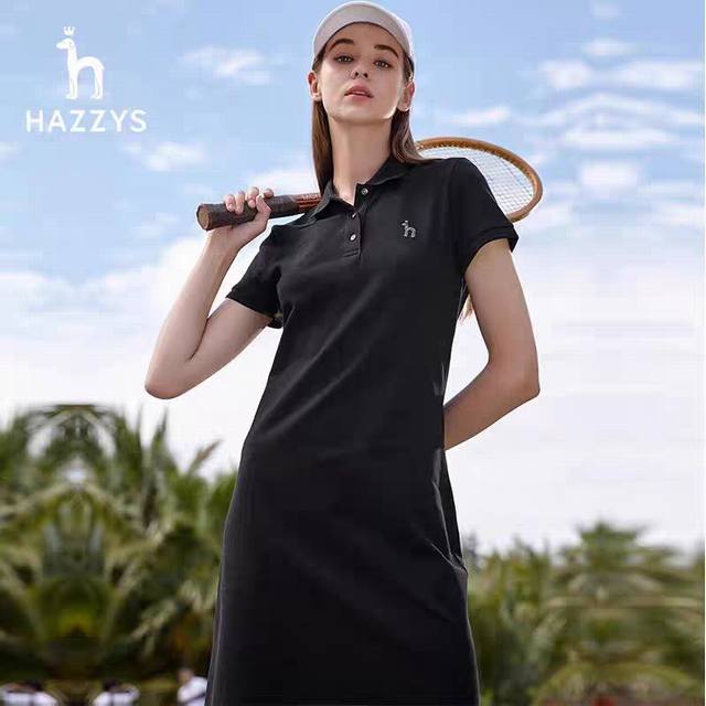 2025Ss新款哈吉斯小小狗刺绣女士夏季polo裙连服裙 进口冰丝珠地棉面料 另添加了9%的氨纶成分 本身这种面料成蜂窝网状 透气效果出色到不行 再配有氨纶的添