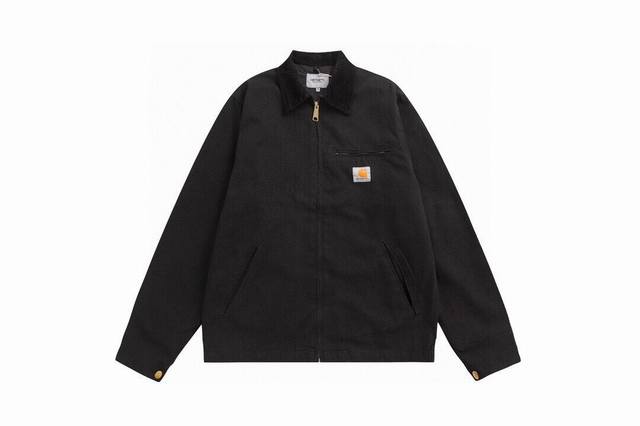 顶级版本 卡哈特拉链夹克外套 carhartt Wip卡哈特经典款底特律拉链夹克情侣款休闲工装外套 面料采用全新环保型斜纹布料 轻度水洗感穿越久颜色越好看 非常