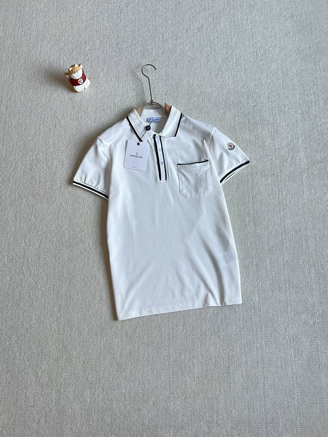 报单款号05143 掌柜力荐 众多明星同款 moncler 盟可睐 蒙口 官网同步上新 织带标识印花翻领polo衫 采用原版Zp一致定制索罗娜双珠地面料 螺纹同