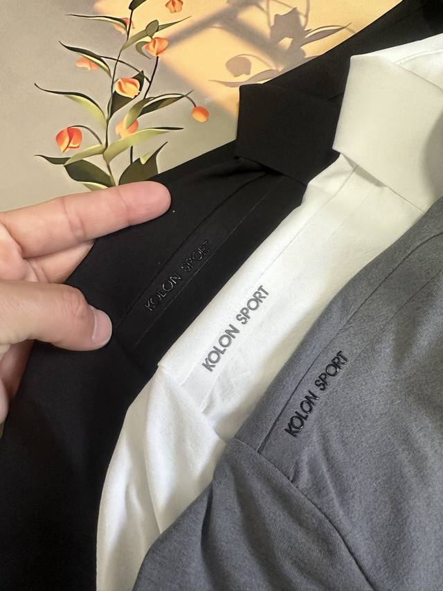 细节图 kolon Sport 可隆专柜同款四色Seco保罗衫舒适休闲防晒短袖Upf80+速干T恤户外运动polo衫上衣 seco空气polo 适合夏季商务差旅