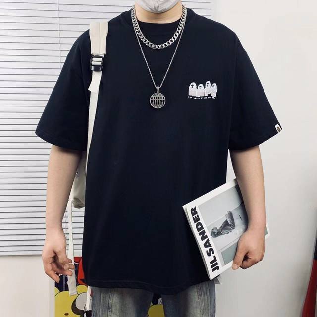 模特细节图# bape Summer Camp猿人头百变字母重工艺印花圆领短袖 高版本 猿人形象 增添潮流 让你成为最靓仔 官网发售款 超级推荐 超人气单品 2