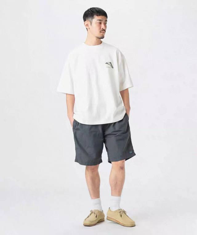 l.L.Bean 25Ss Milo pull 日系防水尼龙休闲宽松短裤 夏日机能美学的一条有态度的短裤 醒目的撞色腰带设计 点亮基础款的小趣味 面料采用高密尼