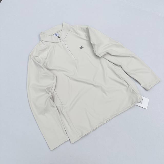 可隆Kolon Sport Hike 系列 吸湿速干户外运动登山徒步半拉链速干长袖 代工厂p直供韩国柜子订单 原版无差 黑色 白桦色 黑色上身显身材 白桦色上身