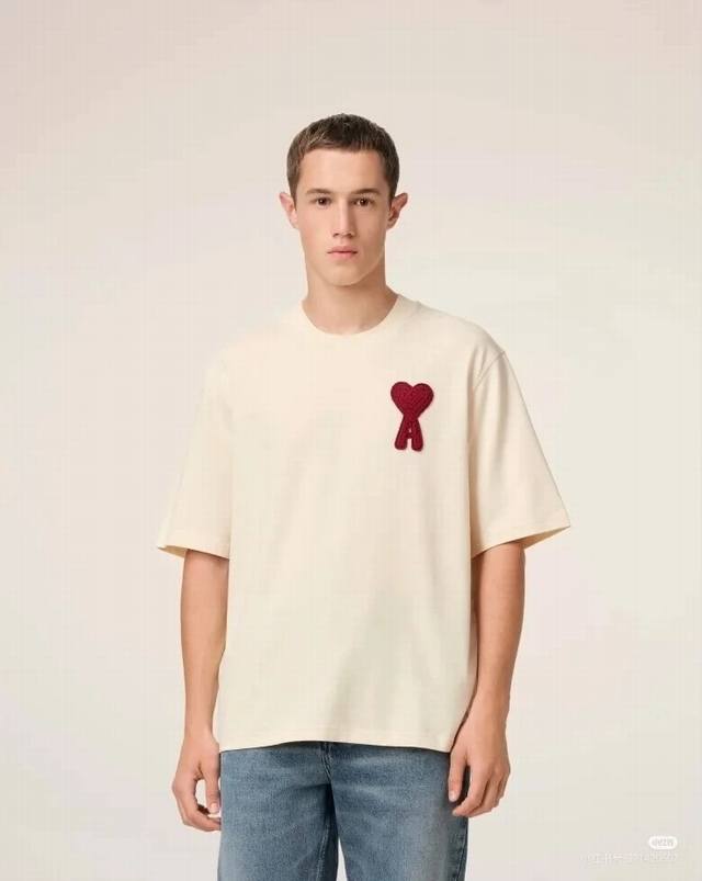 资讯图 ami大爱心毛巾大A刺绣短袖