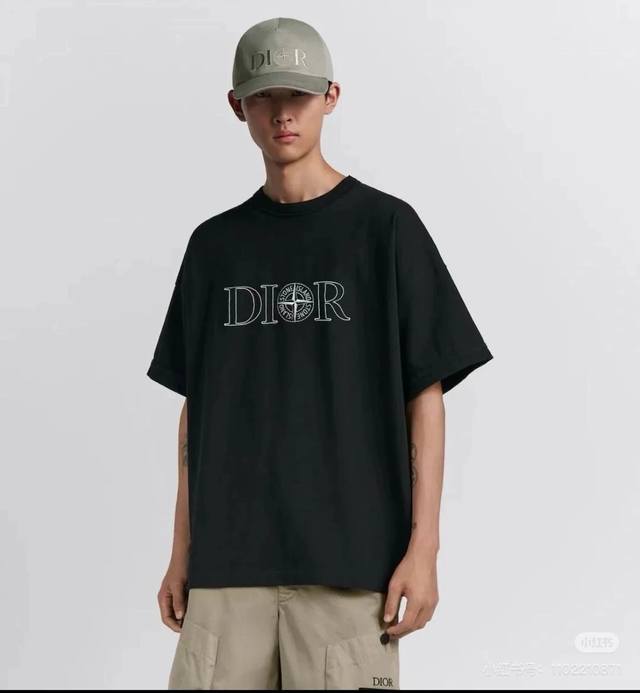 资讯图 dior 迪奥Cd 石头岛联名印花短袖 男女同款